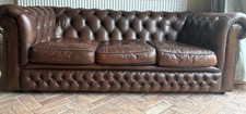 Chesterfield leather seater for sale  WOKING