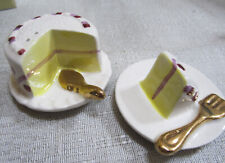 Bolo de aniversário fosco e fatia sal e pimenta shaker cerâmica ~estilo 324 comprar usado  Enviando para Brazil