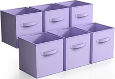 Cubos de armazenamento dobráveis Sorbus com alça conveniente, roxo pastel, pacote com 6 comprar usado  Enviando para Brazil