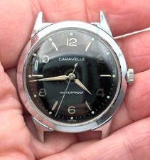 Vintage CARAVELLE M5 Mostrador Preto 33mm Relógio Suíço de Corda Movimento REPARO DE PEÇAS comprar usado  Enviando para Brazil