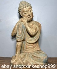 Pinturas raras de estátua de Buda Zizai Sakyamuni escultura em madeira de cânfora chinesa 12,8 pol. comprar usado  Enviando para Brazil