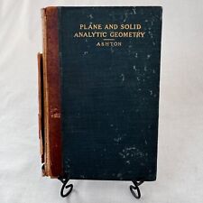Plane and Solid Analytic Geometry Math Textbook 1902 Hardcover Book Vintage Rare comprar usado  Enviando para Brazil