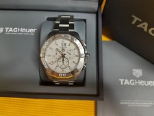 TAG Heuer CAY1111.BA0927 Aquaracer Chronograph Quartz, 43 mm Steel Watch comprar usado  Enviando para Brazil