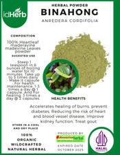 [idHerb] 50-500 gramas pó Binahong madeira vine Anredera Cordifolia orgânico comprar usado  Enviando para Brazil