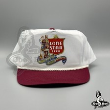 Chapéu de cerveja Lone Star longa vida pescoço longo vintage retrô boné de corda caminhoneiro anos 90 Texas, usado comprar usado  Enviando para Brazil