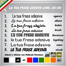 Scritta adesiva personalizzata carattere colore scelta auto muri vetrine riversa, usado comprar usado  Enviando para Brazil