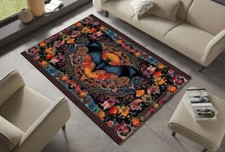 Tapete de morcego, tapete estético bruxo, tapete floral gótico, tapete gótico para decoração de quarto gótico, Ba comprar usado  Enviando para Brazil