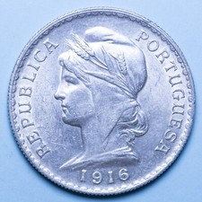 Portogallo escudo 1916 usato  Firenze