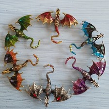 Brosche drache strasssteinen gebraucht kaufen  Birkenwerder