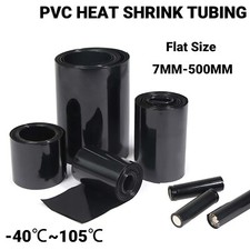 Envoltório de tubo termorretrátil de PVC bateria de controle remoto 7mm - 500mm tamanho plano preto comprar usado  Enviando para Brazil