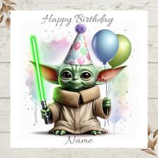 Personalised yoda birthday for sale  BIRMINGHAM