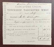 1874 tadcaster union for sale  HASTINGS