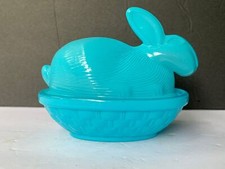 Vtg blue glass for sale  Pentwater