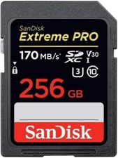 Usado, Cartão de memória SD 170 MB/s SDSDXXY SanDisk Extreme Pro 256GB C10, U3, V30, 4K UHD comprar usado  Enviando para Brazil