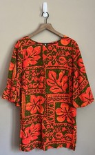 Mini vestido havaiano psicodélico vintage médio 8 10 laranja Mod Okolehao comprar usado  Enviando para Brazil
