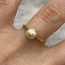 Pearl solitaire ring for sale  UK