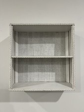 Decoração de parede vintage de vime branco banheiro vaidade prateleira dupla meados do século comprar usado  Enviando para Brazil
