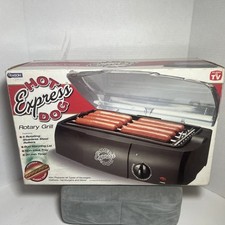 Grelha rotativa Emson Hot Dog Express 600 watts rolo HD-99 SSteel nova aberta - LEIA, usado comprar usado  Enviando para Brazil