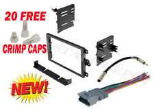 KIT COMPLETO DE PAINEL DE INSTALAÇÃO DE RÁDIO ESTÉREO DUPLO + CHICOTE DE FIOS E ADAPTADOR DE ANTENA comprar usado  Enviando para Brazil