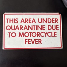 Placa vintage Wood Danger motocicleta febre 16X10" Harley Indian Yamaha Honda HTF comprar usado  Enviando para Brazil