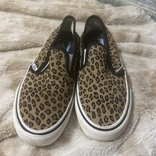 VANS Damskie trampki z nadrukiem w panterkę geparda, rozmiar 8 zamszowe teksturowane 🥰 na sprzedaż  Wysyłka do Poland