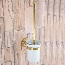 Accesorios de baño de latón de color dorado montado en pared baño soporte para cepillo de inodoro segunda mano  Embacar hacia Mexico