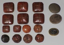 vintage leather buttons for sale vintage leather buttons for sale SWINDON