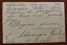 1907 cartolina autografa usato  Roma