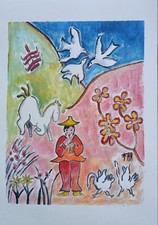 Tableau huile signé d'occasion  Calais