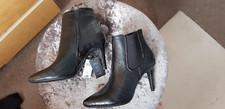 Black heeled boots for sale  BARRY