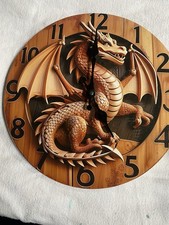 Wooden dragon clock for sale  LIVERPOOL
