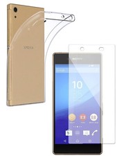 PROTETOR DE TELA DE VIDRO TEMPERADO + ESTOJO TRANSPARENTE TPU para SONY XPERIA XA1 ULTRA G3116 comprar usado  Enviando para Brazil