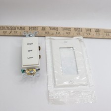 Usado, Controle de ventilador de sótão Master Flow com interruptor balancim de placa branco BWS2 comprar usado  Enviando para Brazil