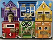 Travas de madeira Melissa and Doug brinquedo de placa ocupada 3+ habilidades motoras finas pré-escolares comprar usado  Enviando para Brazil