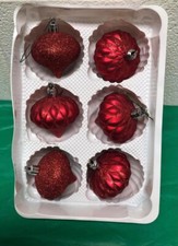 Red glass ornaments for sale  Burnham