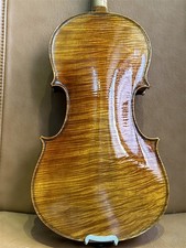Violino feito à mão profissional peça única traseira tamanho 4/4 linda chama com som comprar usado  Enviando para Brazil