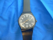 Relógio Swatch Vintage Anos 80 Data Dia Preto Face Funcionando Tem Nova Bateria comprar usado  Enviando para Brazil