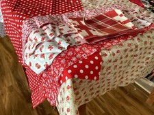 Fabricmaterial pieces reds for sale  CHICHESTER