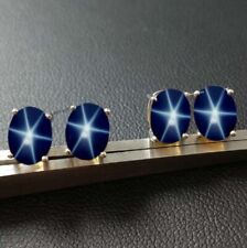 Brincos femininos genuínos de safira azul Lindy Star em prata esterlina 925 comprar usado  Enviando para Brazil