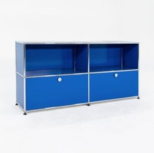 2000s USM Haller azul C2A credenza / armário em aço com 2x gavetas puxáveis comprar usado  Enviando para Brazil