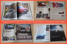 Peugeot 308 GTI THP 270 mit 272PS Literaturpaket - 6 komplette Zeitschriften, usado comprar usado  Enviando para Brazil