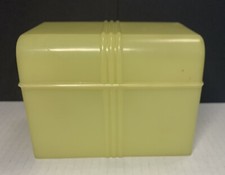 Welcome Ware Tupper Corp caixa de receitas de plástico amarelo década de 1940 Deco Early Tupperware comprar usado  Enviando para Brazil
