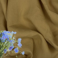 Tkanina lniana naturalna Julia kolor Musztardowy 154 g/m2 8342 na sprzedaż  PL