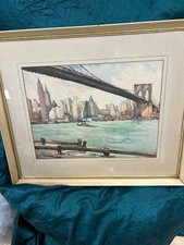 Watercolor brooklyn bridge for sale  Morrilton