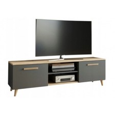 Szafka RTV Bergen 120 cm dab artisan - antracyt, Stolik pod TV na sprzedaż  PL