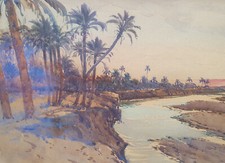 Aquarelle orientaliste sign d'occasion  Remoulins