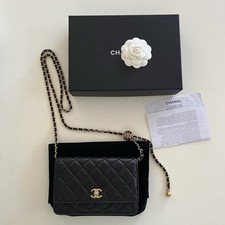 CHANEL WOC Black Pearl Crush - Carteira em corrente WOC bolsa com aba RARA comprar usado CHANEL WOC Black Pearl Crush - Carteira em corrente WOC bolsa com aba RARA comprar usado  Enviando para Brazil
