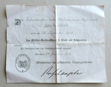 Verleihungs urkunde militär gebraucht kaufen  Schwarzach