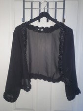 Sequined chiffon black for sale  LONDON