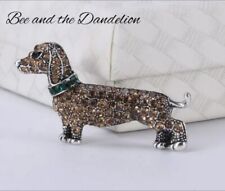 Brown rhinestone dachshund for sale  BASILDON